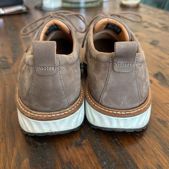 ECCO Men's St.1 Hybrid Plain Toe Oxford Birch Perforated Nubuck Loafers - Picture 3 of 9